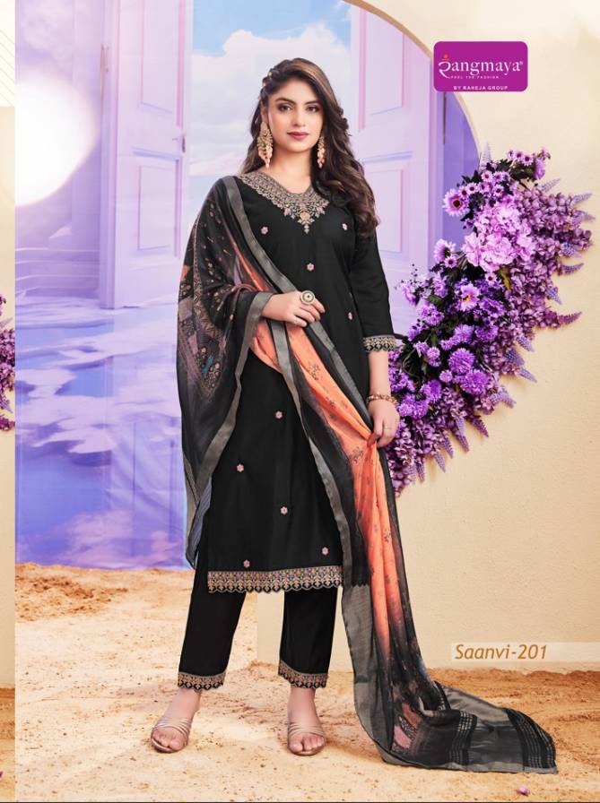 Saanvi By Rangmaya Roman Designer Kurti With Bottom Dupatta Wholesale Price In Surat
